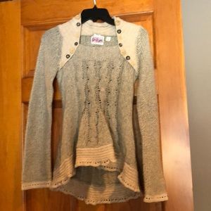 Anthropologie knit sweater with button detail.